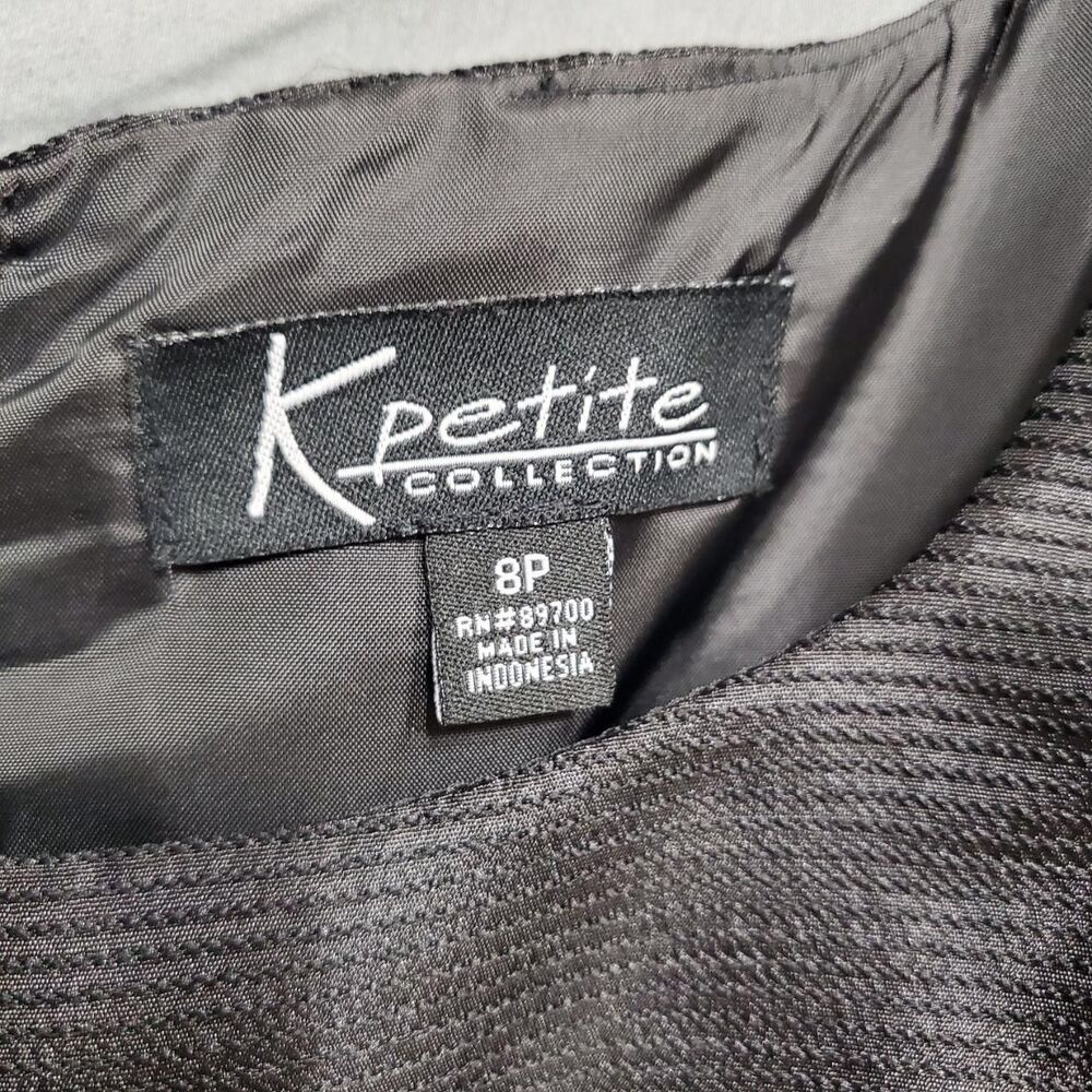 K Petite Women's Black Casual-dresses - Picture 2 of 8